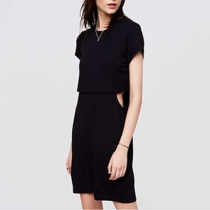 Lou & Grey Signaturesoft Cutout dress in black